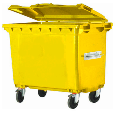 660 Lt. Plastik Çöp Konteyneri Sarı