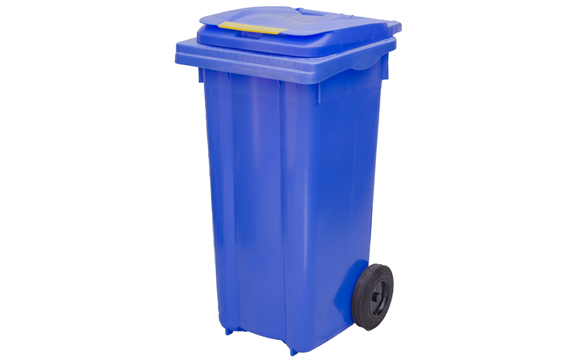 120 LT Plastik Çöp Konteyneri Mavi