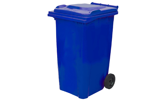 240 LT Plastik Çöp Konteyneri Mavi